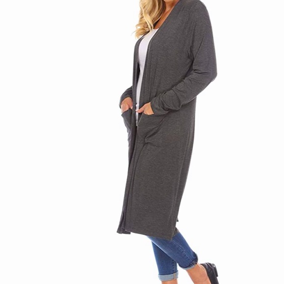 Love Cameron Los Angeles Sweaters - ⬇️ HP🌸 Love Cameron BNWT Gray Casual Open Front Long Sleeve Cardigan